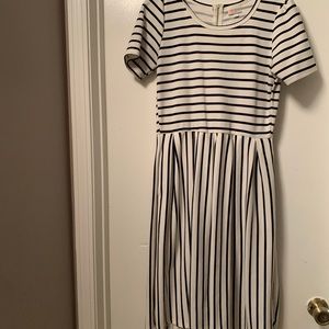 Lularoe  blue & white stripe.